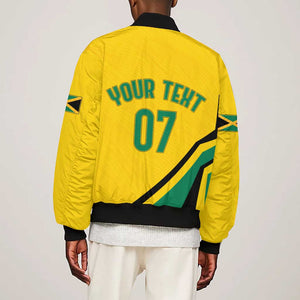 Personalised Jamaica Football Bomber Jacket Reggae Boyz Retro WC 1998 Inspired