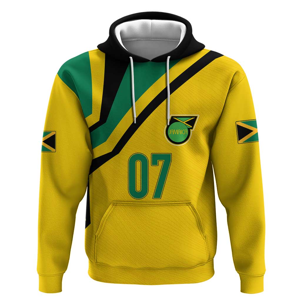 Personalised Jamaica Football Hoodie Reggae Boyz Retro WC 1998 Inspired