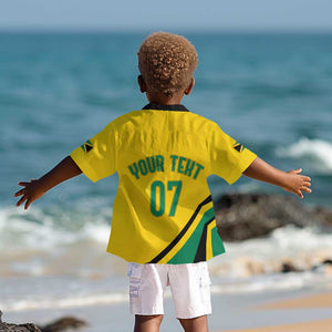 Personalised Jamaica Football Kid Hawaiian Shirt Reggae Boyz Retro WC 1998 Inspired