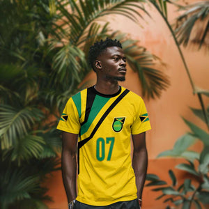 Personalised Jamaica Football T shirt Reggae Boyz Retro WC 1998 Inspired