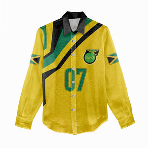 Personalised Jamaica Football Women Casual Shirt Reggae Boyz Retro WC 1998 Inspired