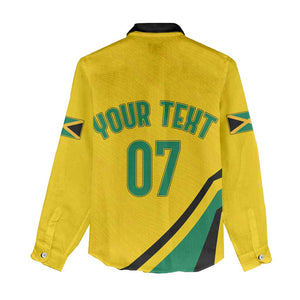 Personalised Jamaica Football Women Casual Shirt Reggae Boyz Retro WC 1998 Inspired