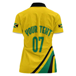 Personalised Jamaica Football Women Polo Shirt Reggae Boyz Retro WC 1998 Inspired