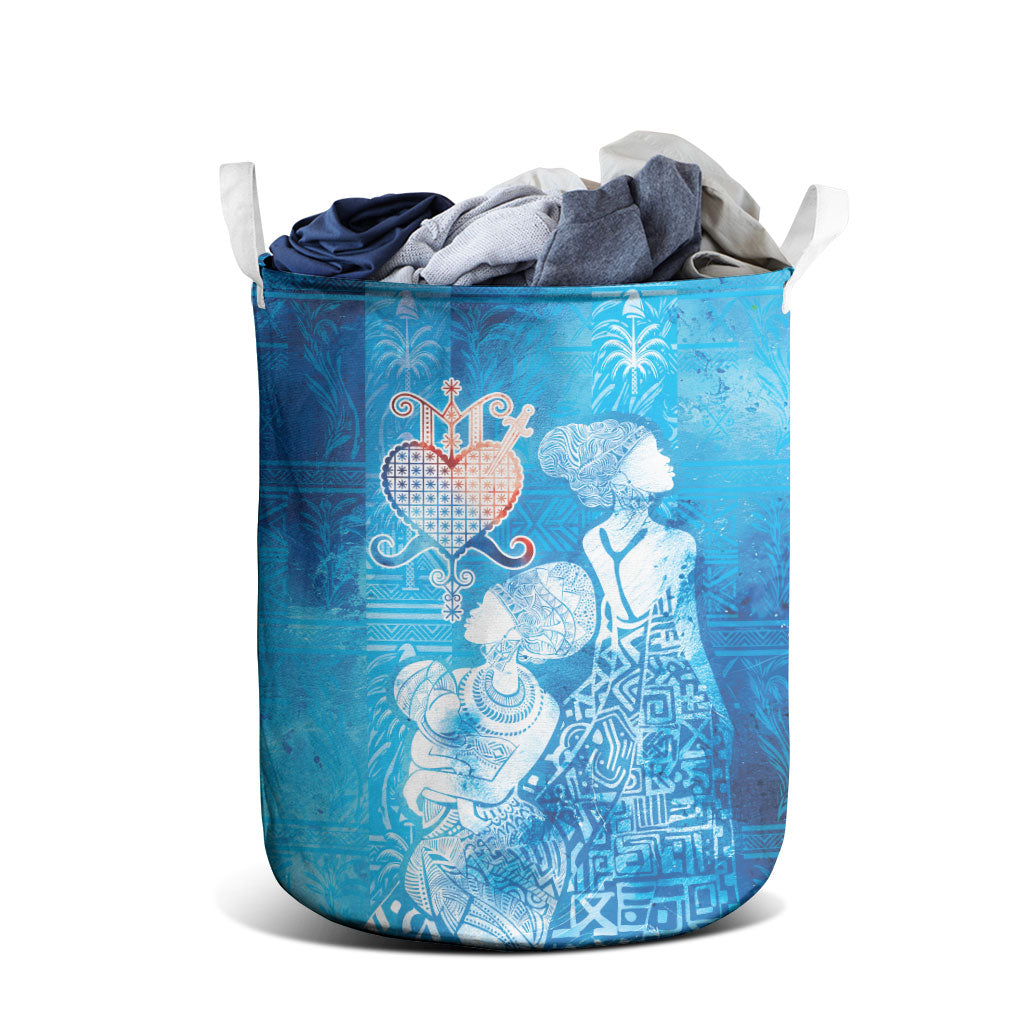 Afro Erzulie Dantor Veve Laundry Basket Mother Goddess