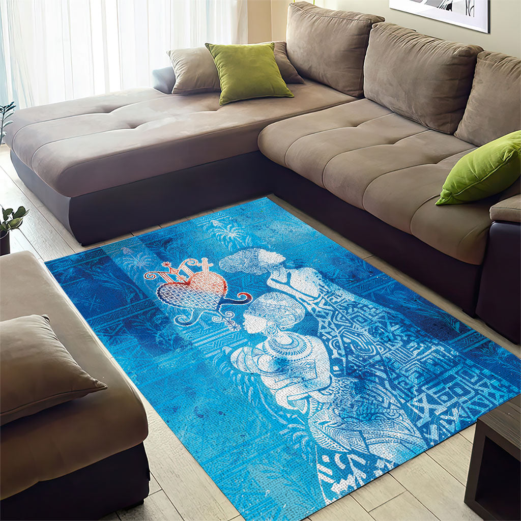 Afro Erzulie Dantor Veve Area Rug Mother Goddess