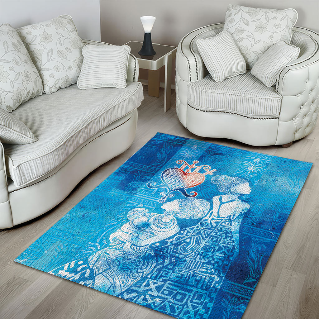 Afro Erzulie Dantor Veve Area Rug Mother Goddess