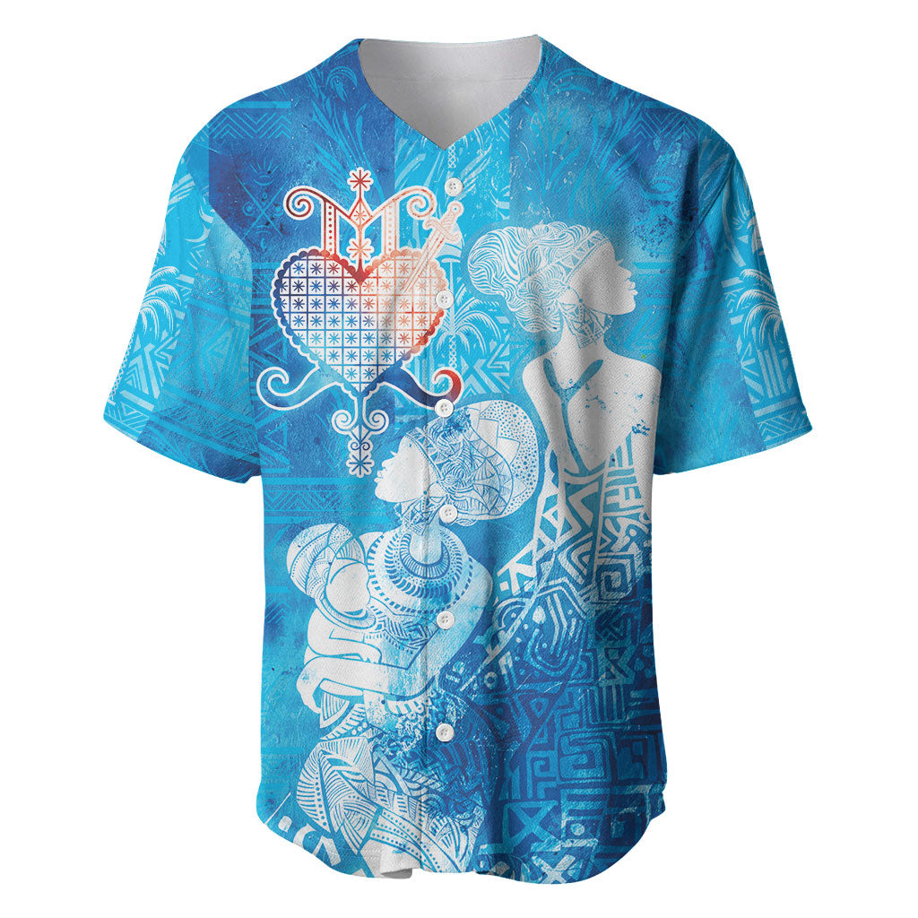 Afro Erzulie Dantor Veve Baseball Jersey Mother Goddess