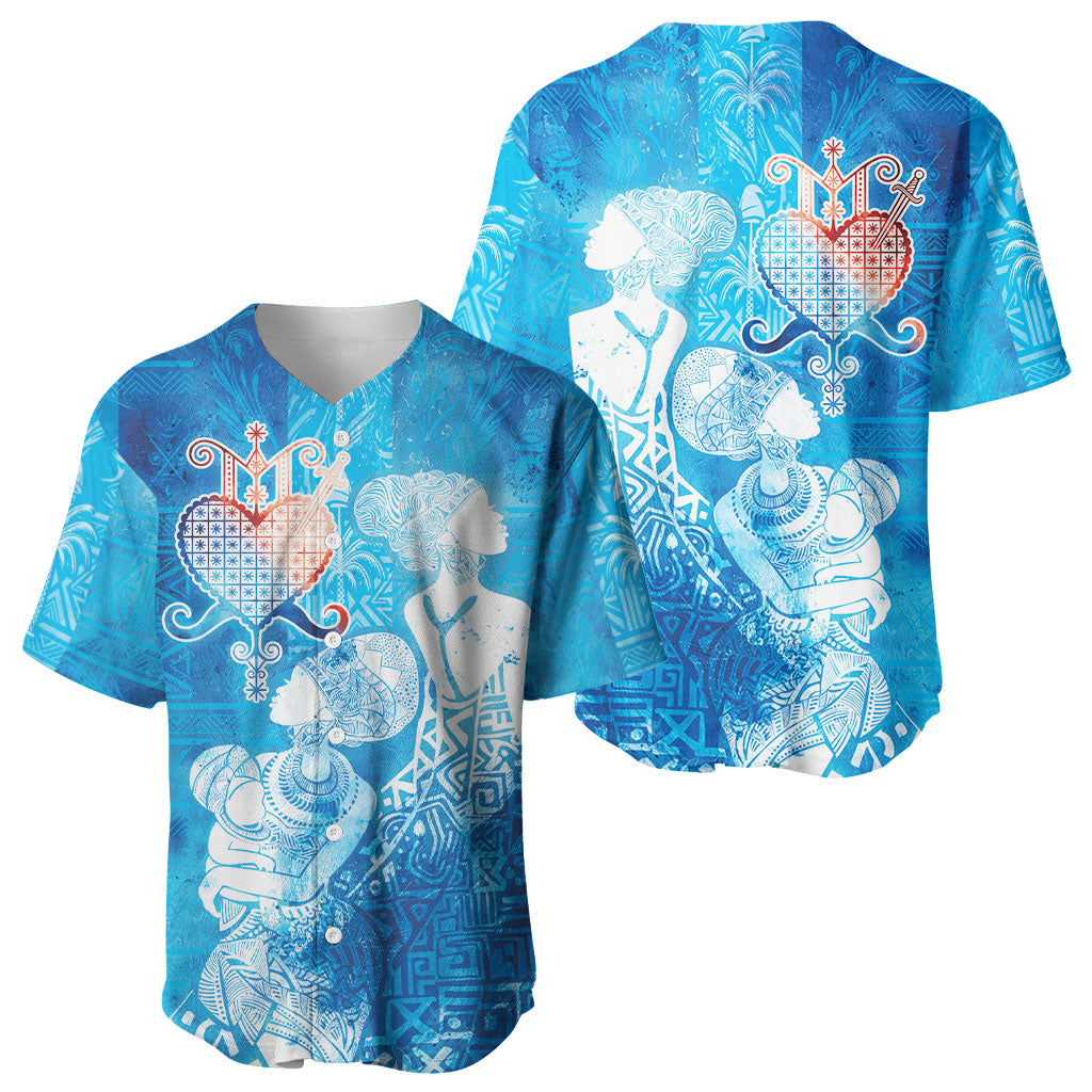 Afro Erzulie Dantor Veve Baseball Jersey Mother Goddess