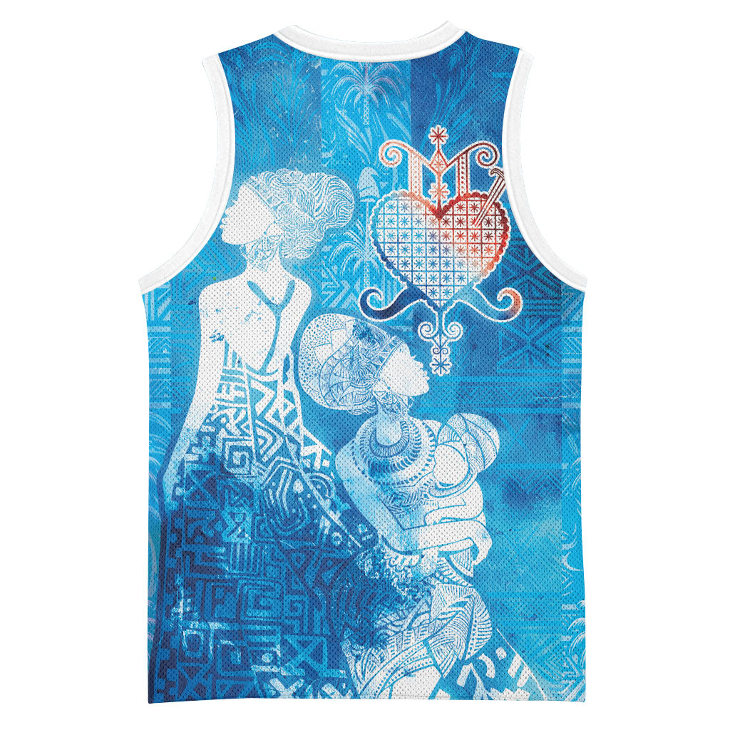 Afro Erzulie Dantor Veve Basketball Jersey Mother Goddess