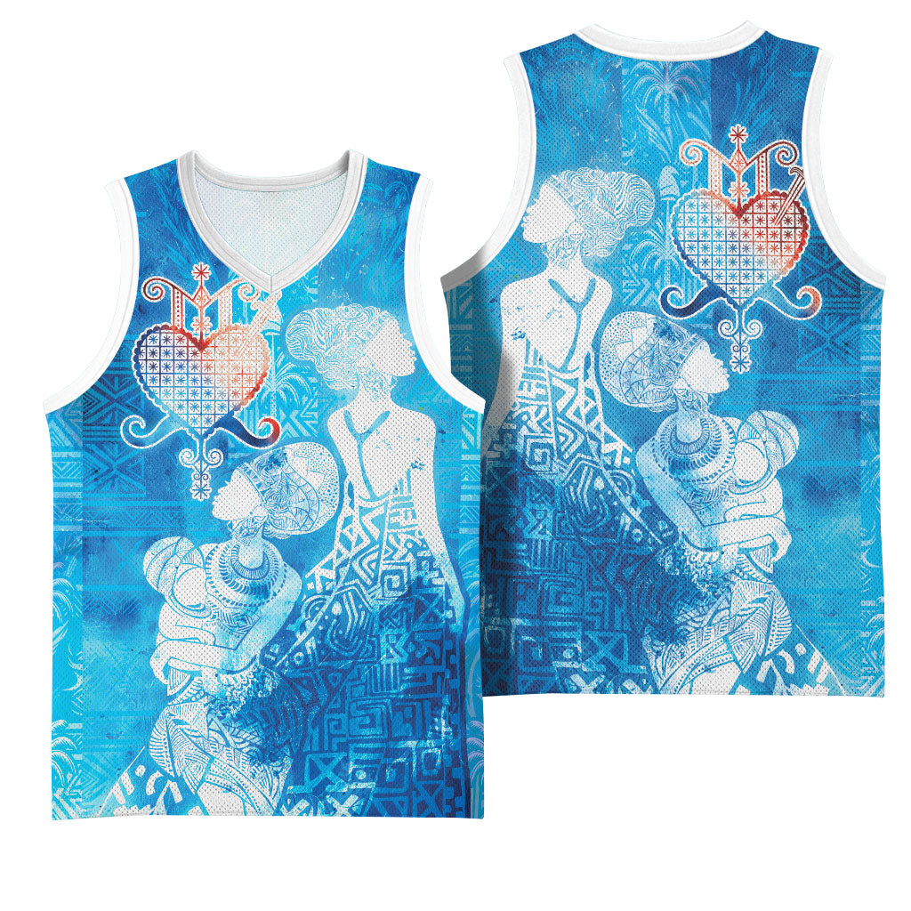 Afro Erzulie Dantor Veve Basketball Jersey Mother Goddess