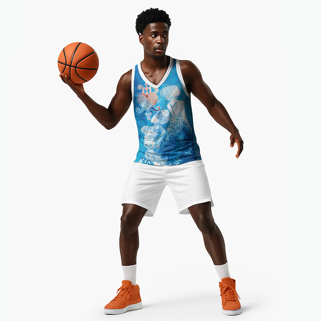 Afro Erzulie Dantor Veve Basketball Jersey Mother Goddess