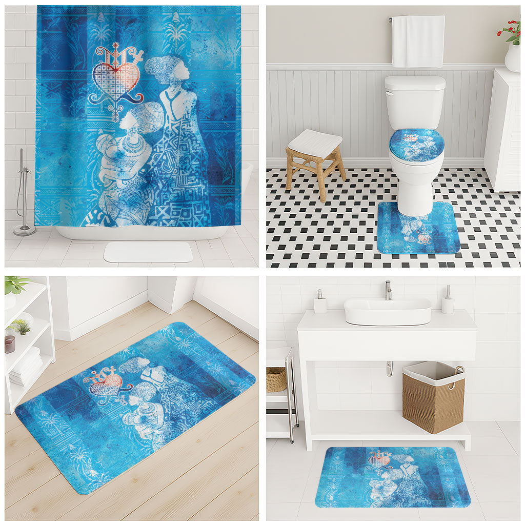 Afro Erzulie Dantor Veve Bathroom Set Mother Goddess