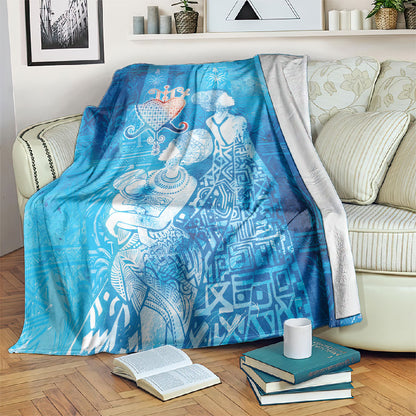 Afro Erzulie Dantor Veve Blanket Mother Goddess