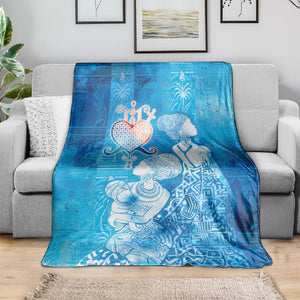 Afro Erzulie Dantor Veve Blanket Mother Goddess