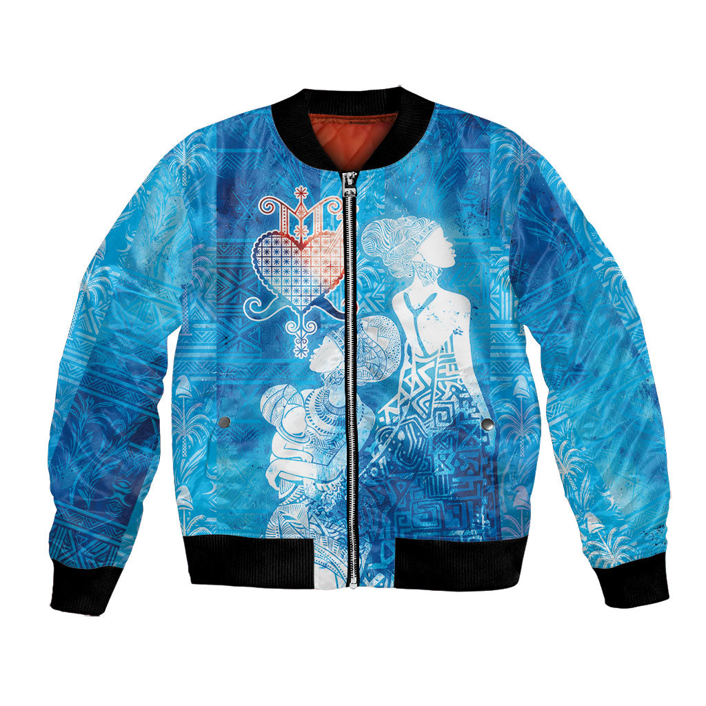 Afro Erzulie Dantor Veve Bomber Jacket Mother Goddess
