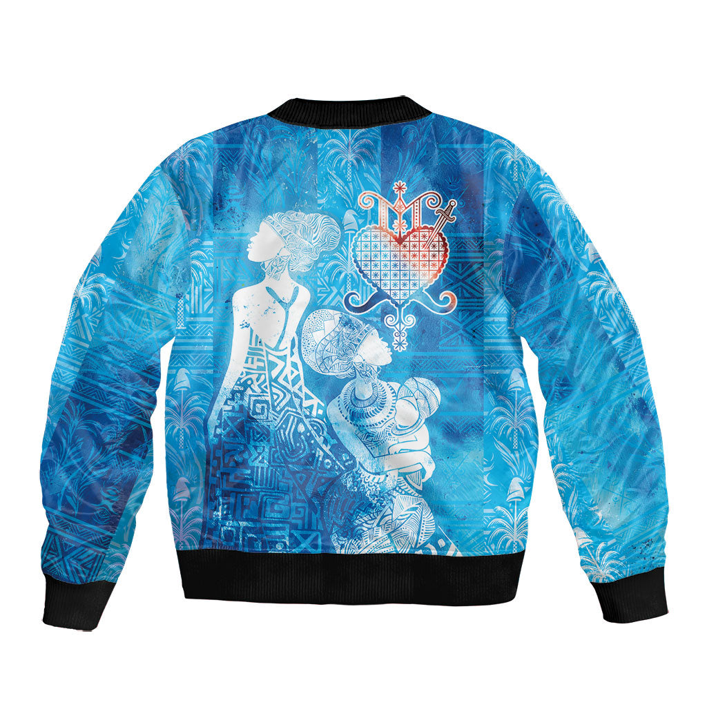 Afro Erzulie Dantor Veve Bomber Jacket Mother Goddess