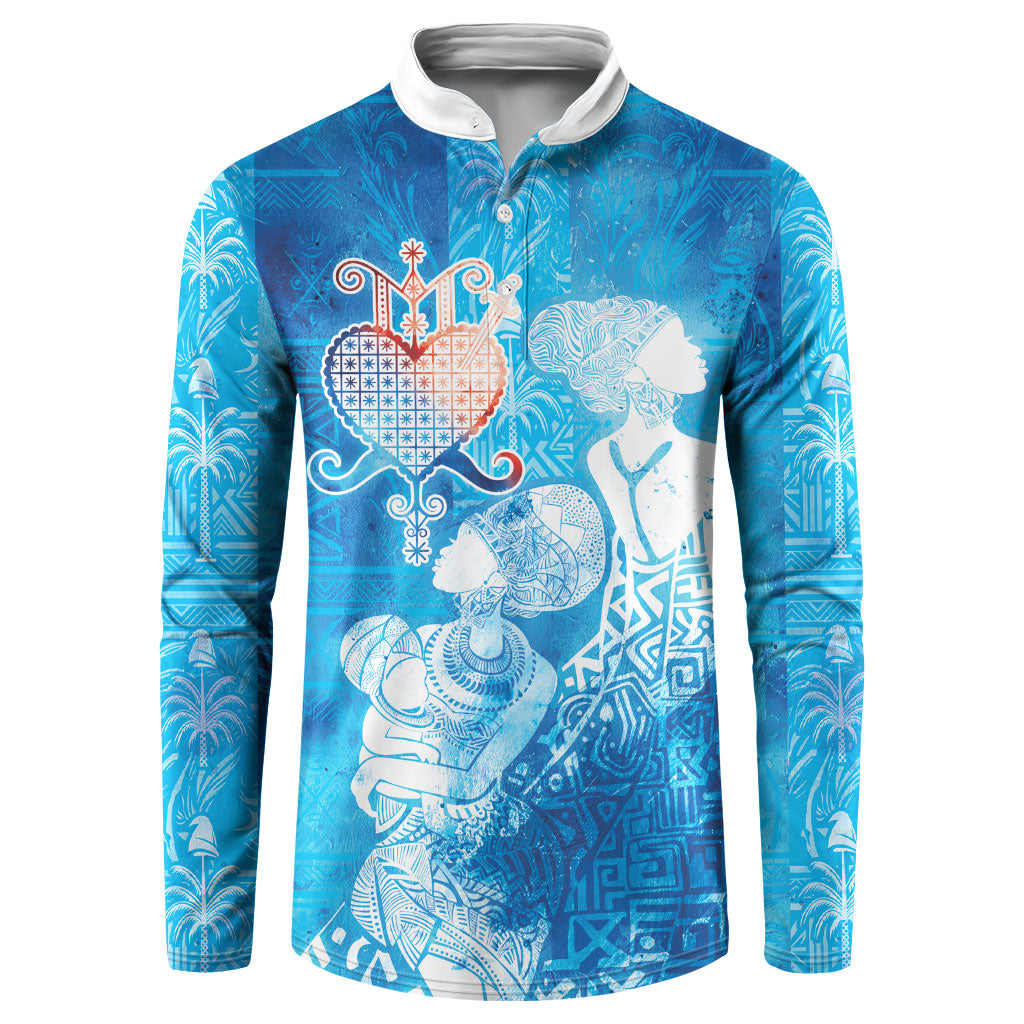 Afro Erzulie Dantor Veve Button Sweatshirt Mother Goddess