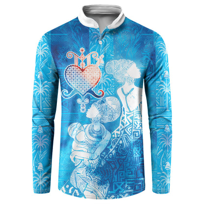 Afro Erzulie Dantor Veve Button Sweatshirt Mother Goddess