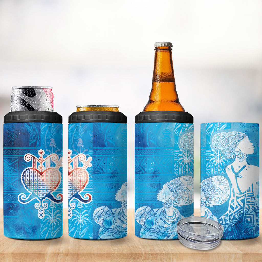 Afro Erzulie Dantor Veve 4 in 1 Can Cooler Tumbler Mother Goddess