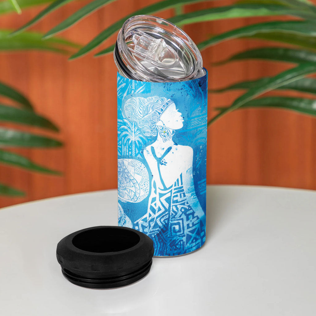 Afro Erzulie Dantor Veve 4 in 1 Can Cooler Tumbler Mother Goddess