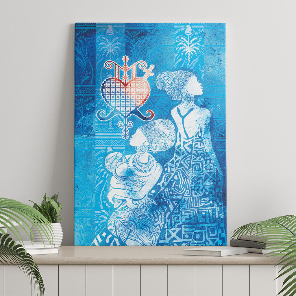 Afro Erzulie Dantor Veve Canvas Wall Art Mother Goddess