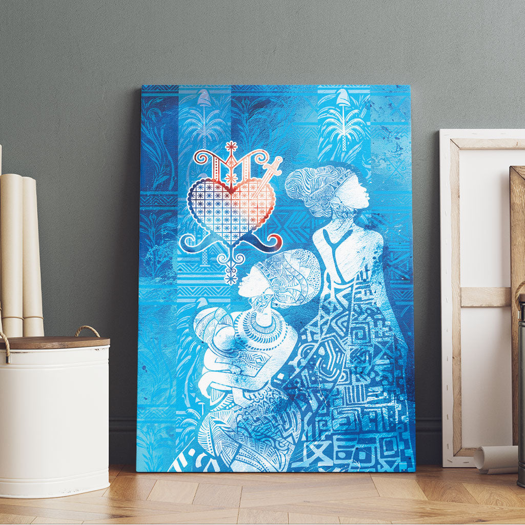 Afro Erzulie Dantor Veve Canvas Wall Art Mother Goddess