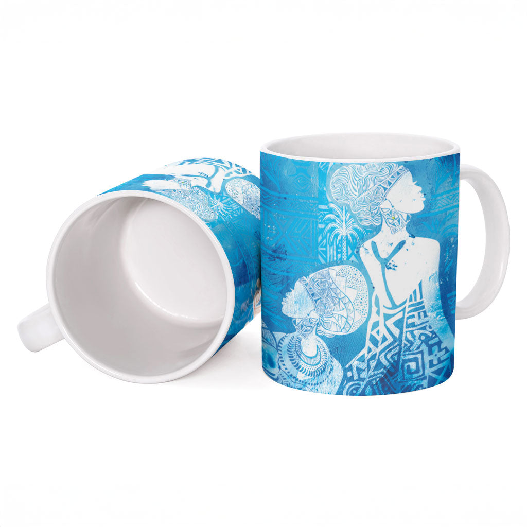 Afro Erzulie Dantor Veve Ceramic Mug Mother Goddess