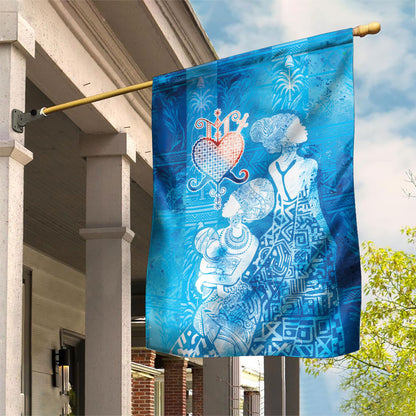 Afro Erzulie Dantor Veve Garden Flag Mother Goddess