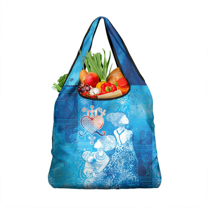 Afro Erzulie Dantor Veve Grocery Bag Mother Goddess