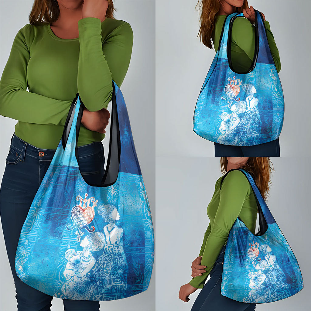 Afro Erzulie Dantor Veve Grocery Bag Mother Goddess