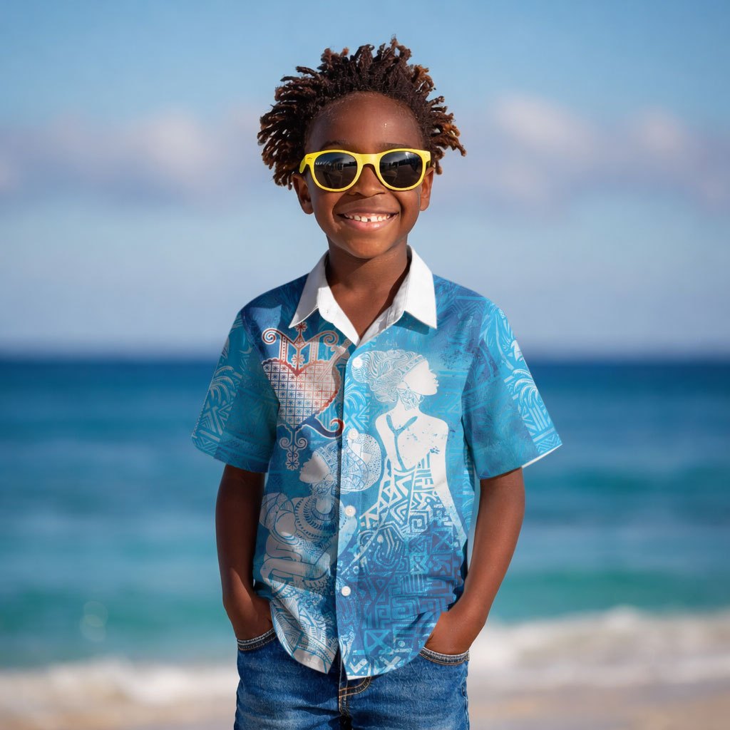 Afro Erzulie Dantor Veve Kid Hawaiian Shirt Mother Goddess