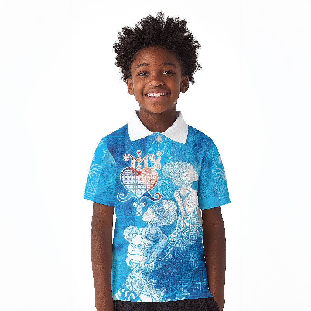 Afro Erzulie Dantor Veve Kid Polo Shirt Mother Goddess