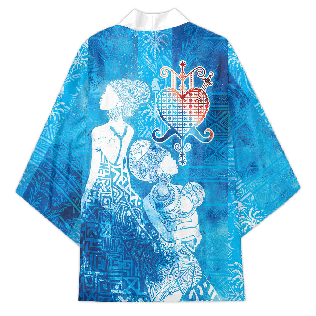 Afro Erzulie Dantor Veve Kimono Mother Goddess