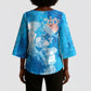 Afro Erzulie Dantor Veve Kimono Sleeve Blouse Mother Goddess