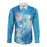 Afro Erzulie Dantor Veve Long Sleeve Button Shirt Mother Goddess