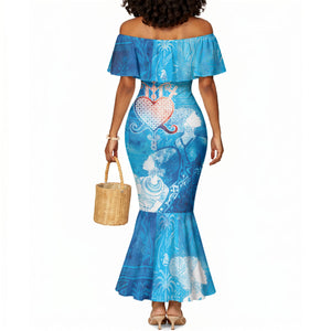 Afro Erzulie Dantor Veve Mermaid Dress Mother Goddess