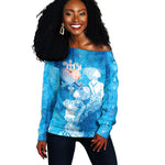 Afro Erzulie Dantor Veve Off Shoulder Sweater Mother Goddess