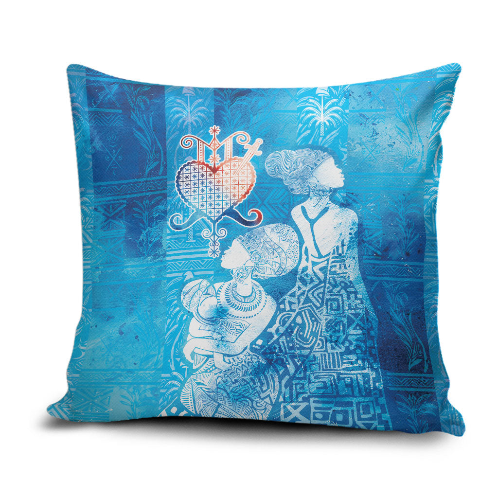 Afro Erzulie Dantor Veve Pillow Cover Mother Goddess