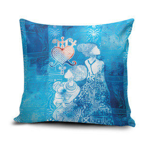 Afro Erzulie Dantor Veve Pillow Cover Mother Goddess