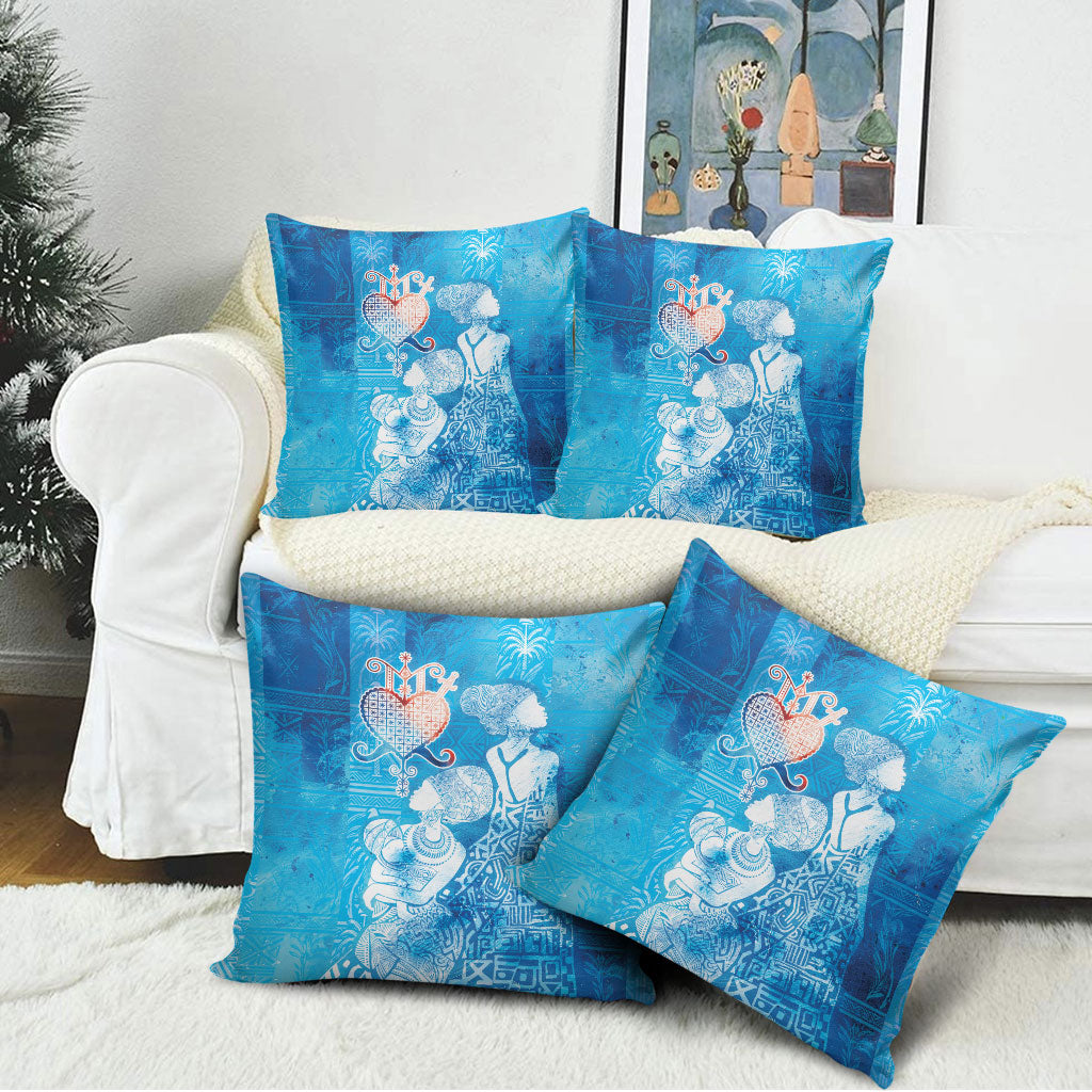 Afro Erzulie Dantor Veve Pillow Cover Mother Goddess