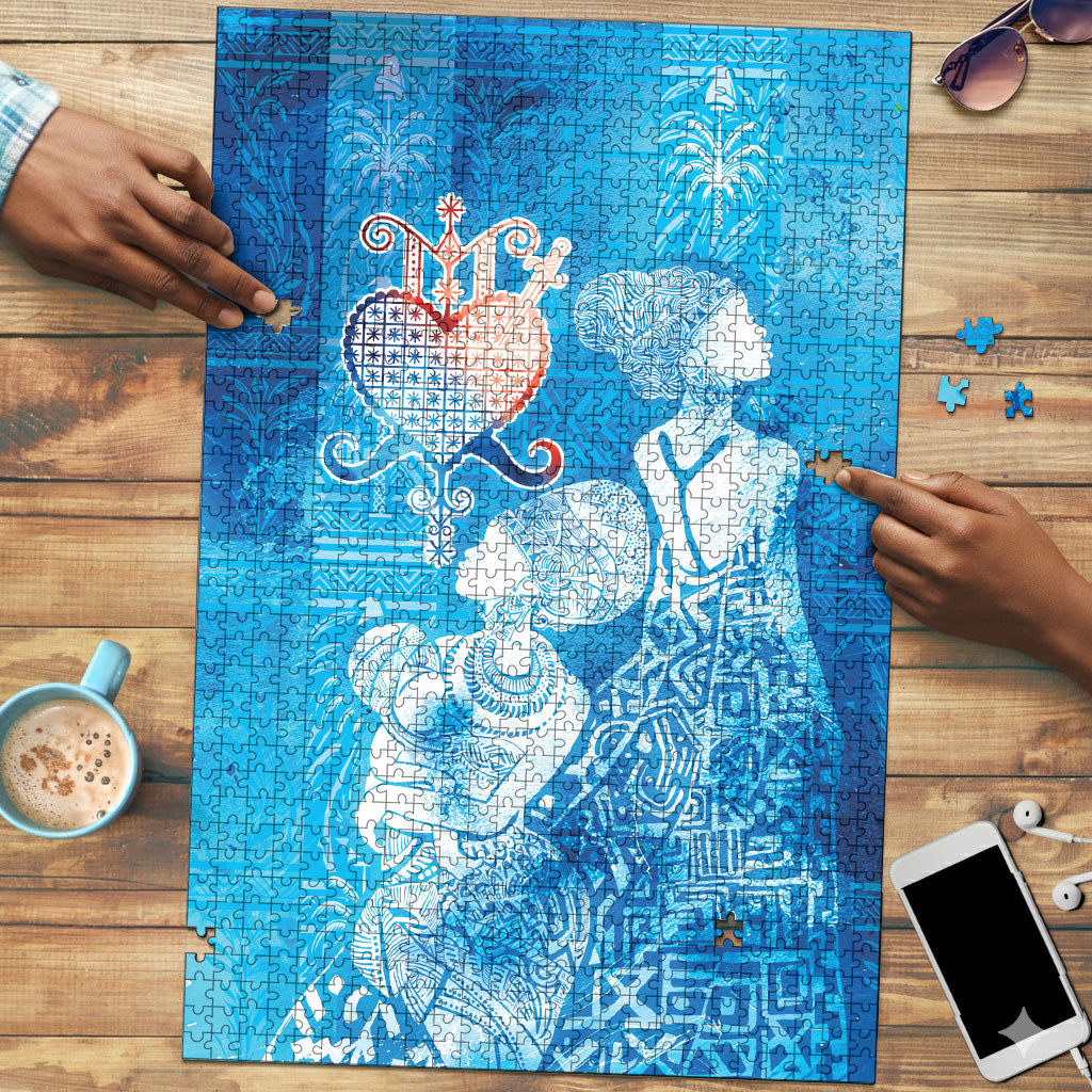 Afro Erzulie Dantor Veve Puzzle Mother Goddess