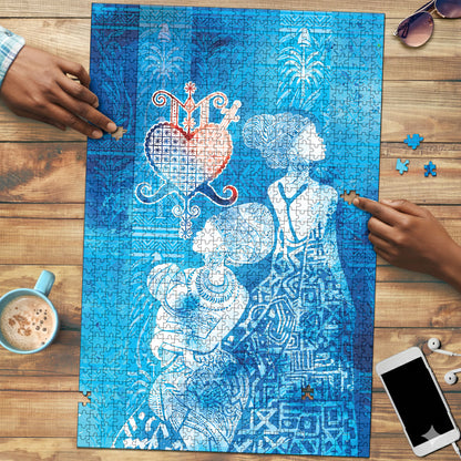 Afro Erzulie Dantor Veve Puzzle Mother Goddess