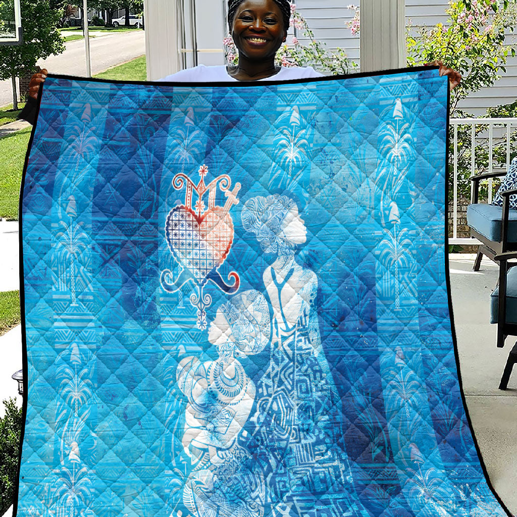 Afro Erzulie Dantor Veve Quilt Mother Goddess