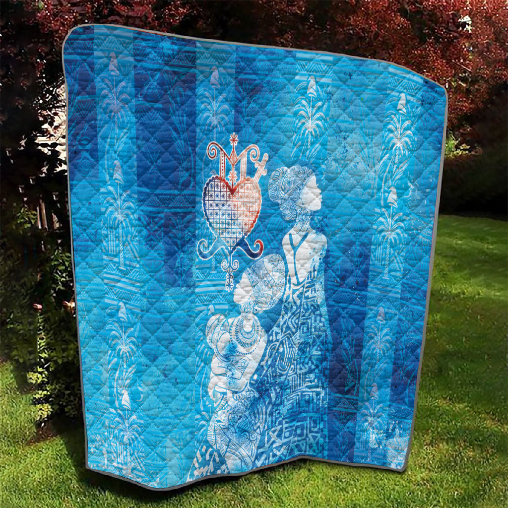 Afro Erzulie Dantor Veve Quilt Mother Goddess