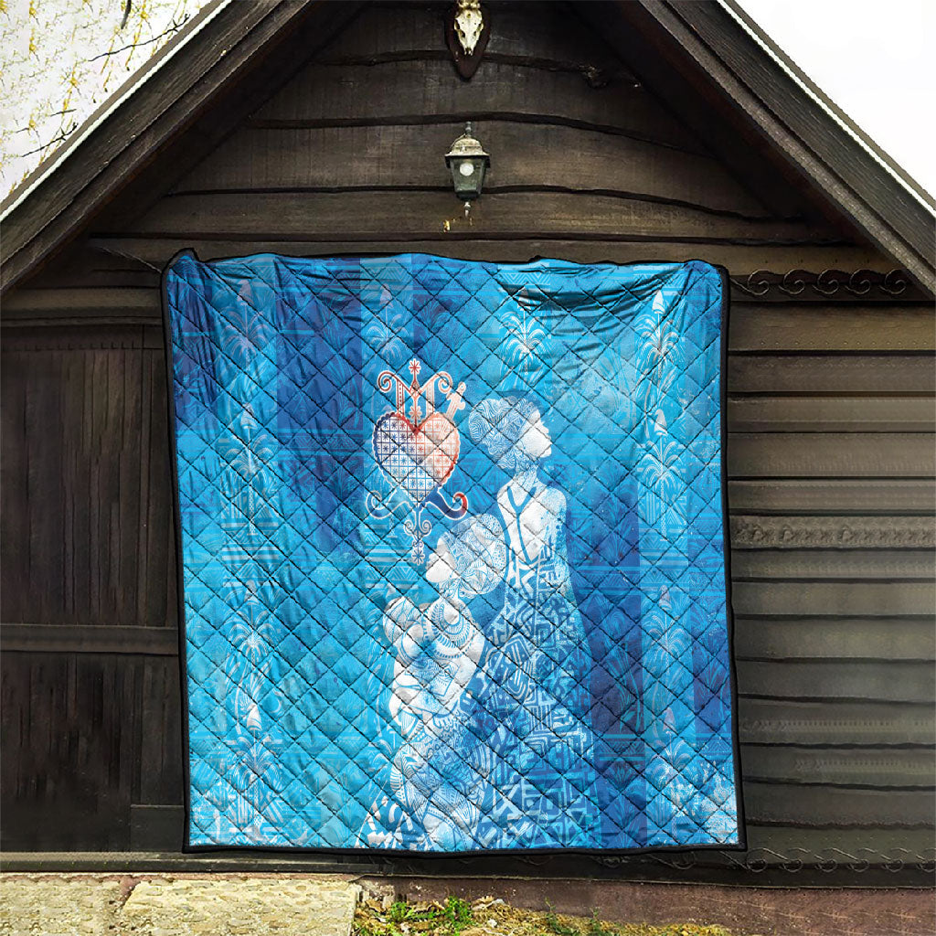 Afro Erzulie Dantor Veve Quilt Mother Goddess