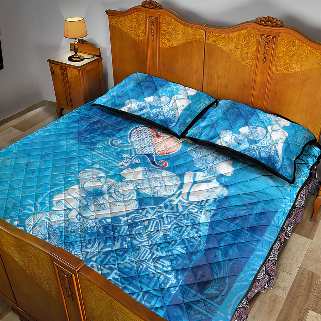 Afro Erzulie Dantor Veve Quilt Bed Set Mother Goddess