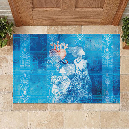Afro Erzulie Dantor Veve Rubber Doormat Mother Goddess