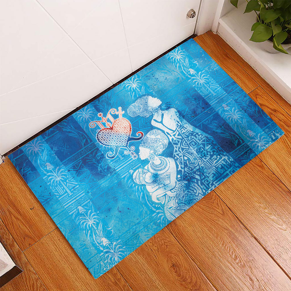 Afro Erzulie Dantor Veve Rubber Doormat Mother Goddess