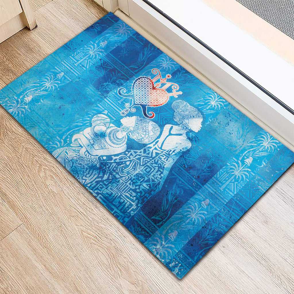 Afro Erzulie Dantor Veve Rubber Doormat Mother Goddess
