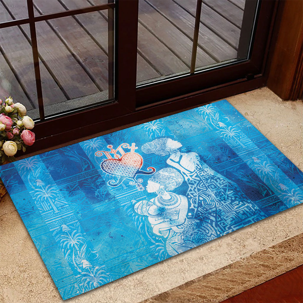 Afro Erzulie Dantor Veve Rubber Doormat Mother Goddess